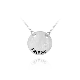 Friend Necklace in Sterling Silver (16 x 16 mm)