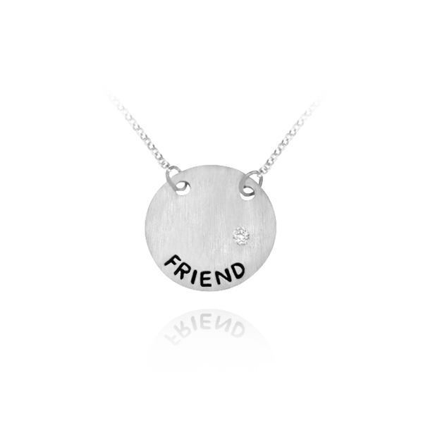 Friend Necklace in Sterling Silver (16 x 16 mm)