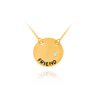 Friend Necklace in Sterling Silver (16 x 16 mm)