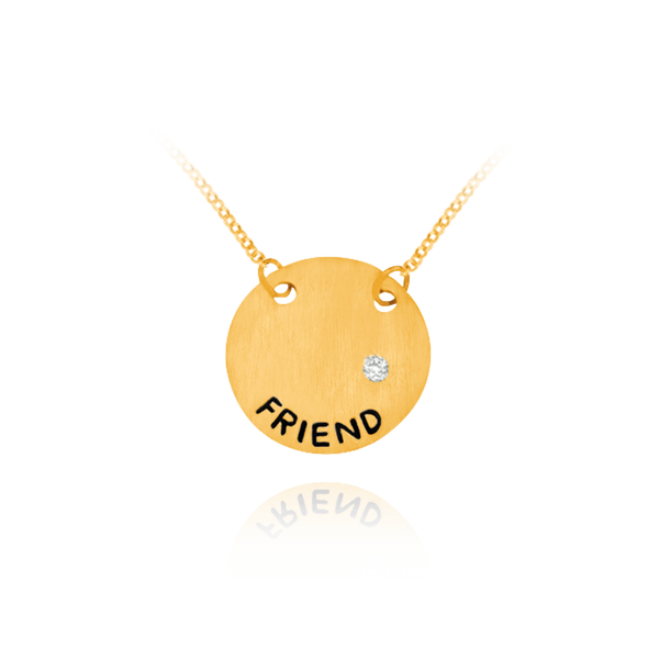 Friend Necklace in Sterling Silver (16 x 16 mm)