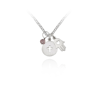 ITI NYC Spiritual Triple Charm Pendant in Sterling Silver