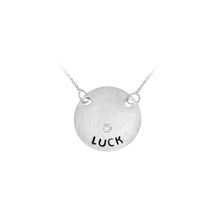 Load image into Gallery viewer, Luck Necklace in Sterling Silver (16 x 16 mm)
