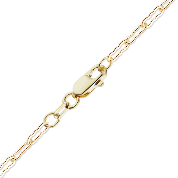 Finished Flat Krinkle Necklace in 14K Yellow Gold