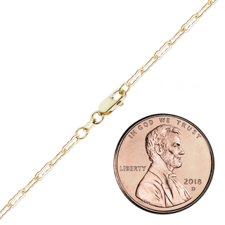 Finished Flat Krinkle Necklace in 14K Yellow Gold