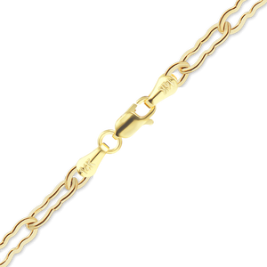 Finished Flat Krinkle Anklet in 14K Yellow Gold