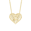 Filigree Heart Necklace in Sterling Silver (19 x 20 mm)