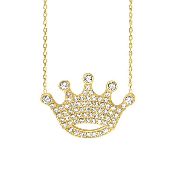 Crown Necklace in Sterling Silver (17 x 25 mm)