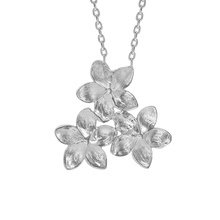 Load image into Gallery viewer, 3 Flower Necklace in Sterling Silver (21 x 18 mm)
