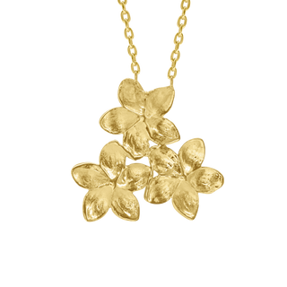 3 Flower Necklace in Sterling Silver (21 x 18 mm)