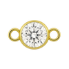 Diamond or Gemstone Bezel Bracelet/Necklace Charm in 14K Yellow Gold