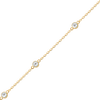 Bulk / Spooled Diamond by the Yard Cable Chain in 14K Yellow Gold (Diamond Bezel: Every 1.5")