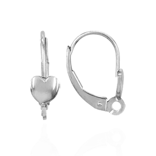 ITI NYC Leverback with Heart Design and Ring (16 x 8 mm)