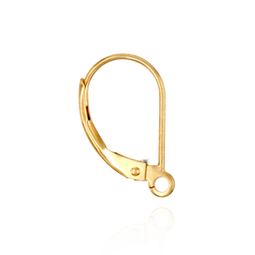 ITI NYC Leverback with Plain Straight Wire and Ring (16 x 10 mm)