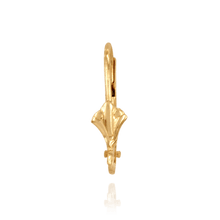 Load image into Gallery viewer, ITI NYC Leverback with Fleur-de-Lis Design and Ring (16 x 10 mm)
