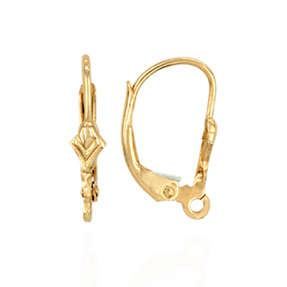ITI NYC Leverback with Fleur-de-Lis Design and Ring (20 x 13 mm)