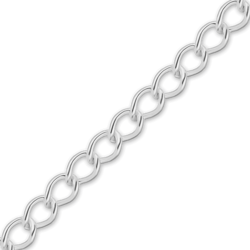 Bulk / Spooled Light Curb Chain in Sterling Silver (1.80 mm - 3.90 mm)