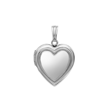 Load image into Gallery viewer, ITI NYC Embossed Heart Locket in Sterling Silver with Optional Engraving (28 x 19 mm)
