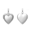 ITI NYC Embossed Heart Locket in Sterling Silver with Optional Engraving (28 x 19 mm)