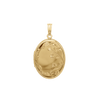 Hand Engraved Design Oval Locket in 14K Gold Filled with Optional Engraving (25 x 20 mm)