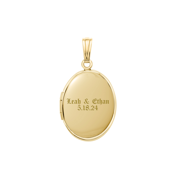ITI NYC Plain Oval Locket in 14K Gold Filled with Optional Engraving (23 x 14 mm - 45 x 30 mm)