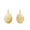 Oval Locket with Diamonds in 14K Gold with Optional Engraving (20 x 11 mm - 24 x 14 mm)