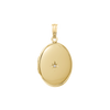 Oval Locket with Diamonds in 14K Gold Filled with Optional Engraving (21 x 16 mm - 29 x 23 mm)