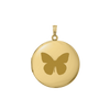 Plain Round Locket in 14K Gold Filled with Optional Engraving (13 mm - 32 mm)
