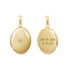 Oval Locket with Diamonds in 14K Gold Filled with Optional Engraving (21 x 16 mm - 29 x 23 mm)