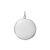 Plain Round Locket in Sterling Silver with Optional Engraving (13 mm - 32 mm)