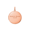 Plain Round Locket in Sterling Silver 18K Pink Gold Finish with Optional Engraving (13 mm - 32 mm)