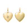ITI NYC Heart Locket with Diamonds in 14K Gold Filled with Optional Engraving  (22 x 15 mm)
