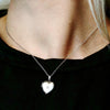 ITI NYC Heart Locket with Diamonds in Sterling Silver with Optional Engraving (22 x 15 mm)