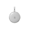 Round Locket with Diamonds in Sterling Silver with Optional Engraving (23 mm)