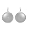 Round Locket with Diamonds in Sterling Silver with Optional Engraving (23 mm)