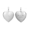 Heart Locket with Diamonds in Sterling Silver with Optional Engraving (26 mm)