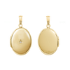 Oval Locket with Diamonds in 14K Gold Filled with Optional Engraving (21 x 16 mm - 29 x 23 mm)