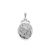 Hand Engraved Design Oval Locket in Sterling Silver  with Optional Engraving (29 x 23 mm)