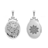 Hand Engraved Design Oval Locket in Sterling Silver  with Optional Engraving (29 x 23 mm)