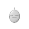 Plain Oval Locket in Sterling Silver with Optional Engraving (16 x 14 mm - 48 x 39 mm)