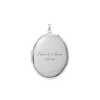 Plain Oval Locket in Sterling Silver with Optional Engraving (16 x 14 mm - 48 x 39 mm)