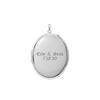 Plain Oval Locket in Sterling Silver with Optional Engraving (16 x 14 mm - 48 x 39 mm)