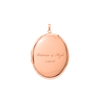 Plain Oval Locket in Sterling Silver 18K Pink Gold Finish with Optional Engraving (16 x 14 mm - 48 x 39 mm)
