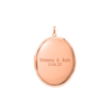 Plain Oval Locket in Sterling Silver 18K Pink Gold Finish with Optional Engraving (16 x 14 mm - 48 x 39 mm)