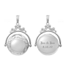 Antique Design Round Locket in Sterling Silver with Optional Engraving (19 mm)