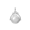 ITI NYC Antique Design Round Locket in Sterling Silver with Optional Engraving (35 x 24 mm)