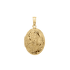 ITI NYC Hand Engraved Design Oval Locket in 14K Gold Filled with Optional Engraving (30 x 16 mm)