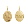 Hand Engraved Design Oval Locket in 14K Gold Filled with Optional Engraving (21 x 16 mm)