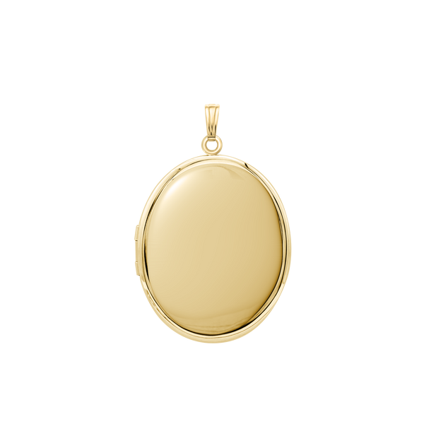 Plain Oval Locket in 14K Gold Filled with Optional Engraving (16 x 14 mm - 37 x 30 mm)