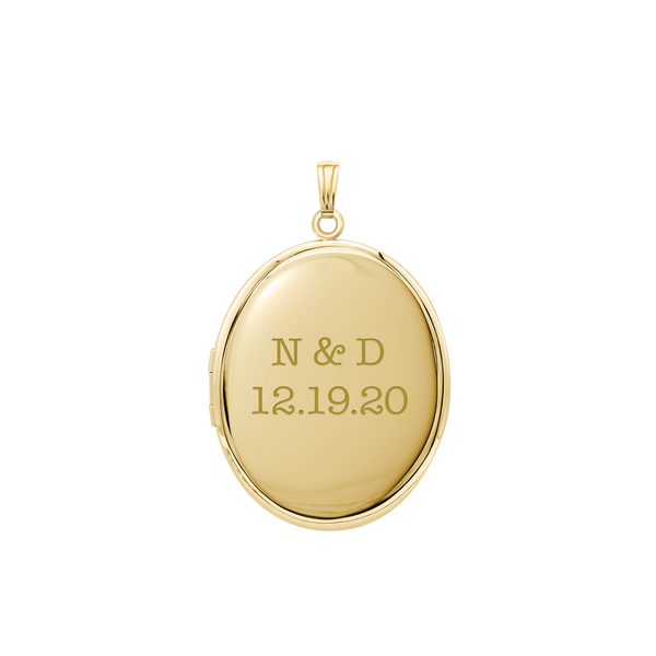 ITI NYC Plain Oval Locket in 14K Gold Filled with Optional Engraving (23 x 14 mm - 45 x 30 mm)