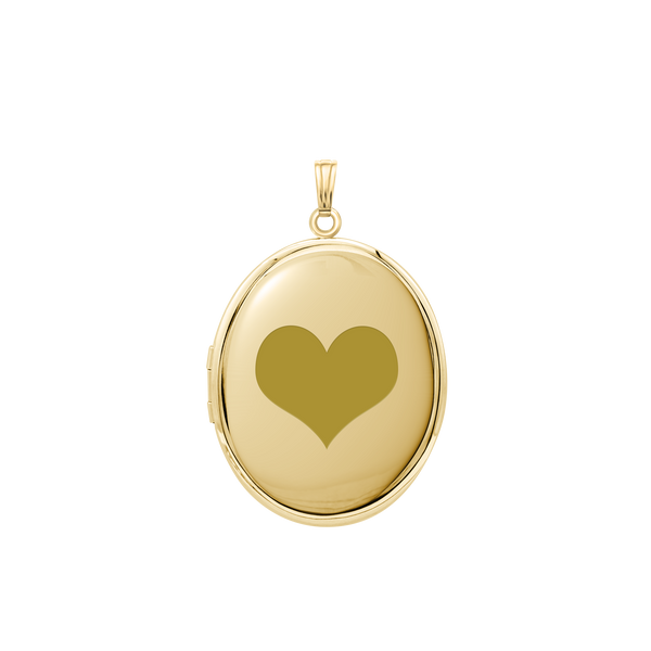 Plain Oval Locket in 14K Gold Filled with Optional Engraving (16 x 14 mm - 37 x 30 mm)